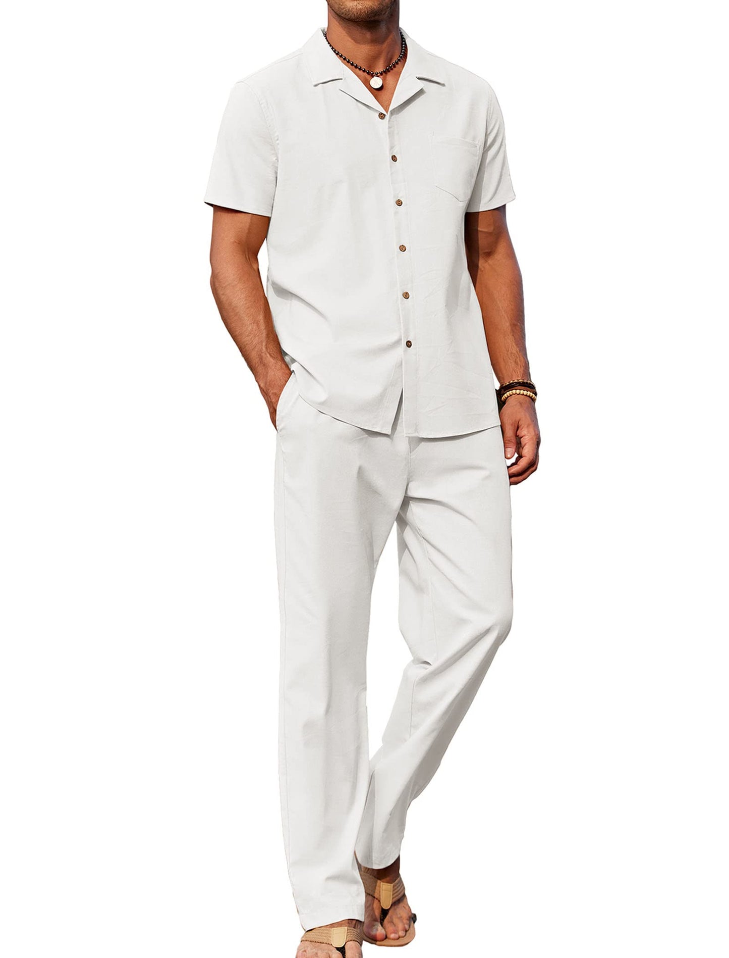 COOFANDY Men's Ilya Casual Sets Beach Outfits 2 Piece