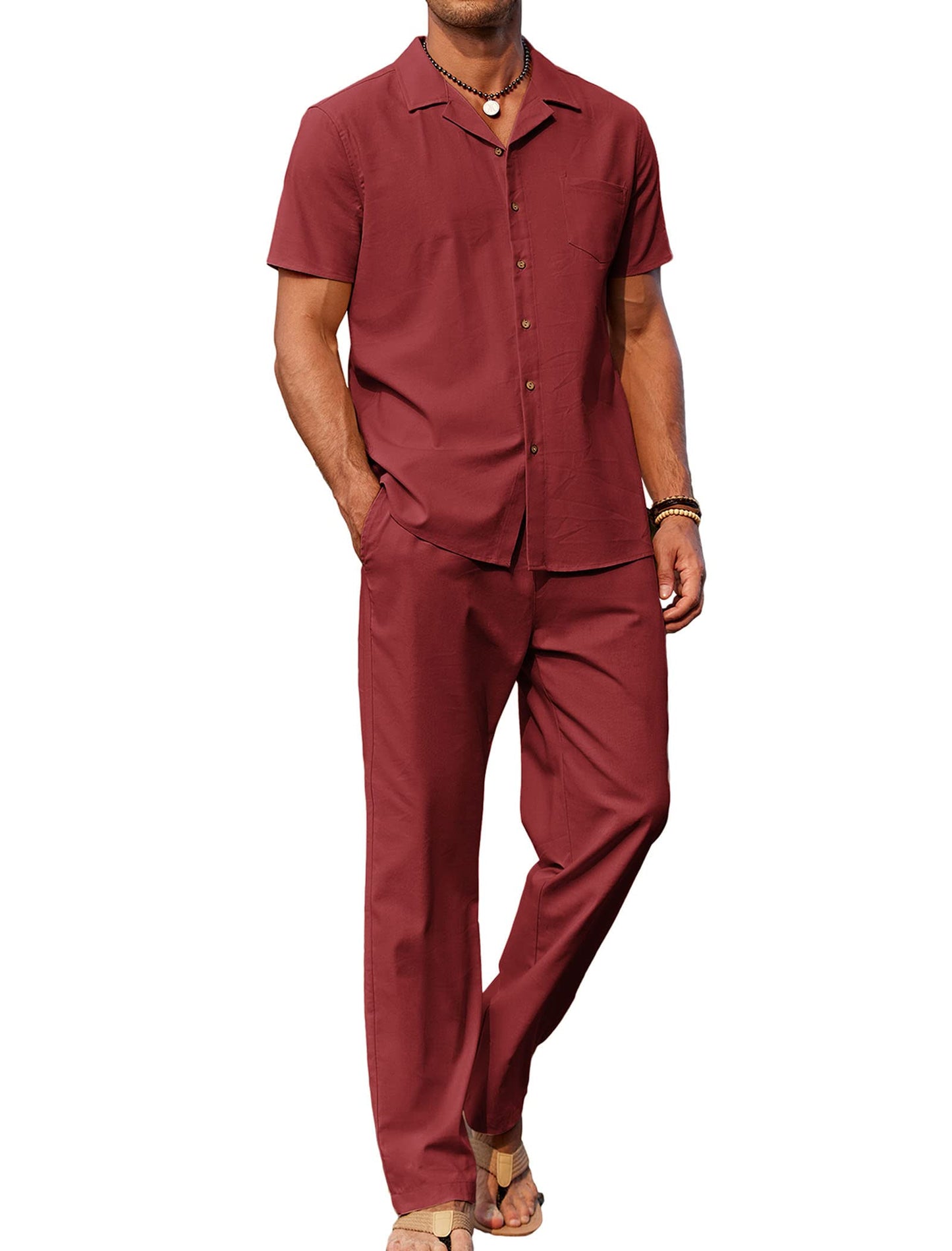 COOFANDY Men's Ilya Casual Sets Beach Outfits 2 Piece