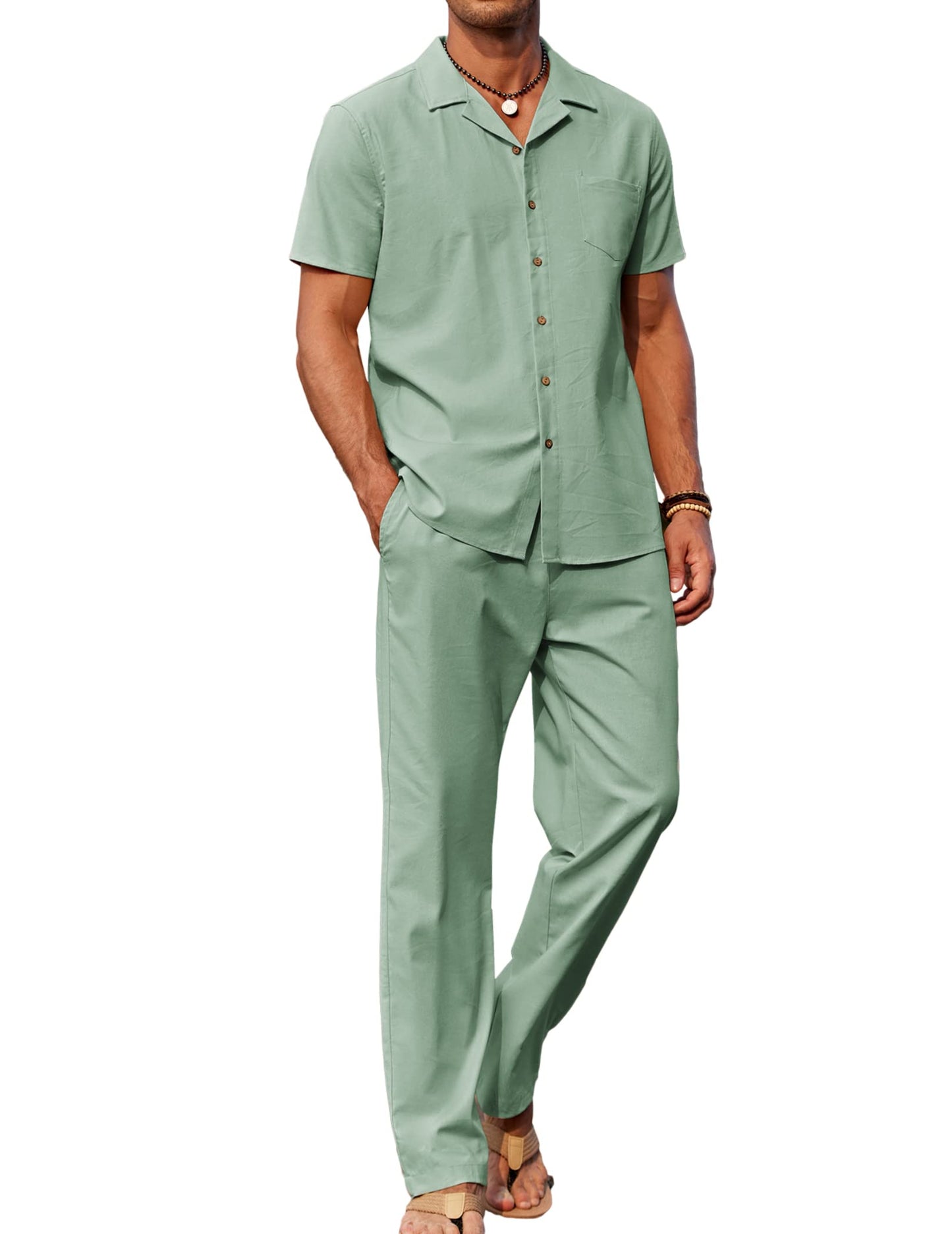 COOFANDY Men's Ilya Casual Sets Beach Outfits 2 Piece