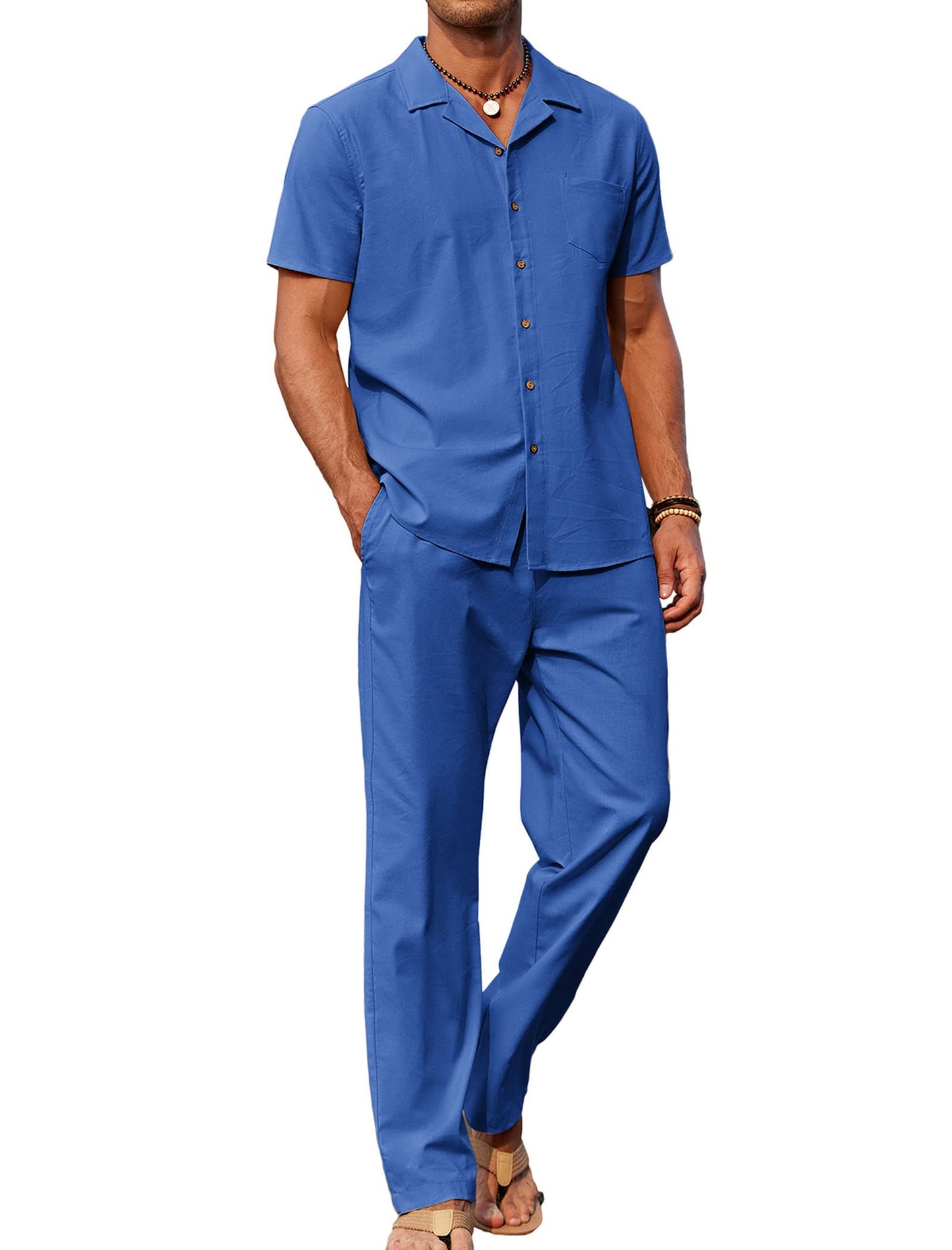 COOFANDY Men's Ilya Casual Sets Beach Outfits 2 Piece