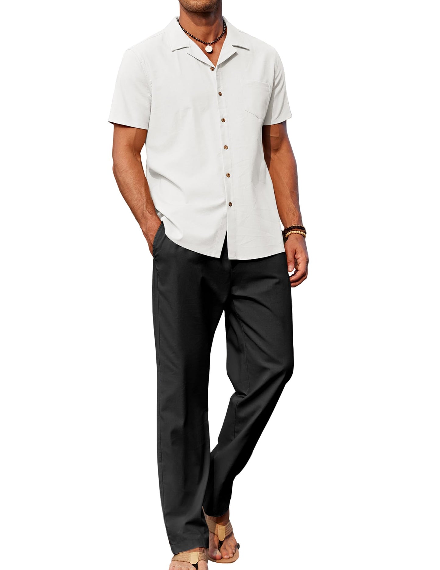 COOFANDY Men's Ilya Casual Sets Beach Outfits 2 Piece