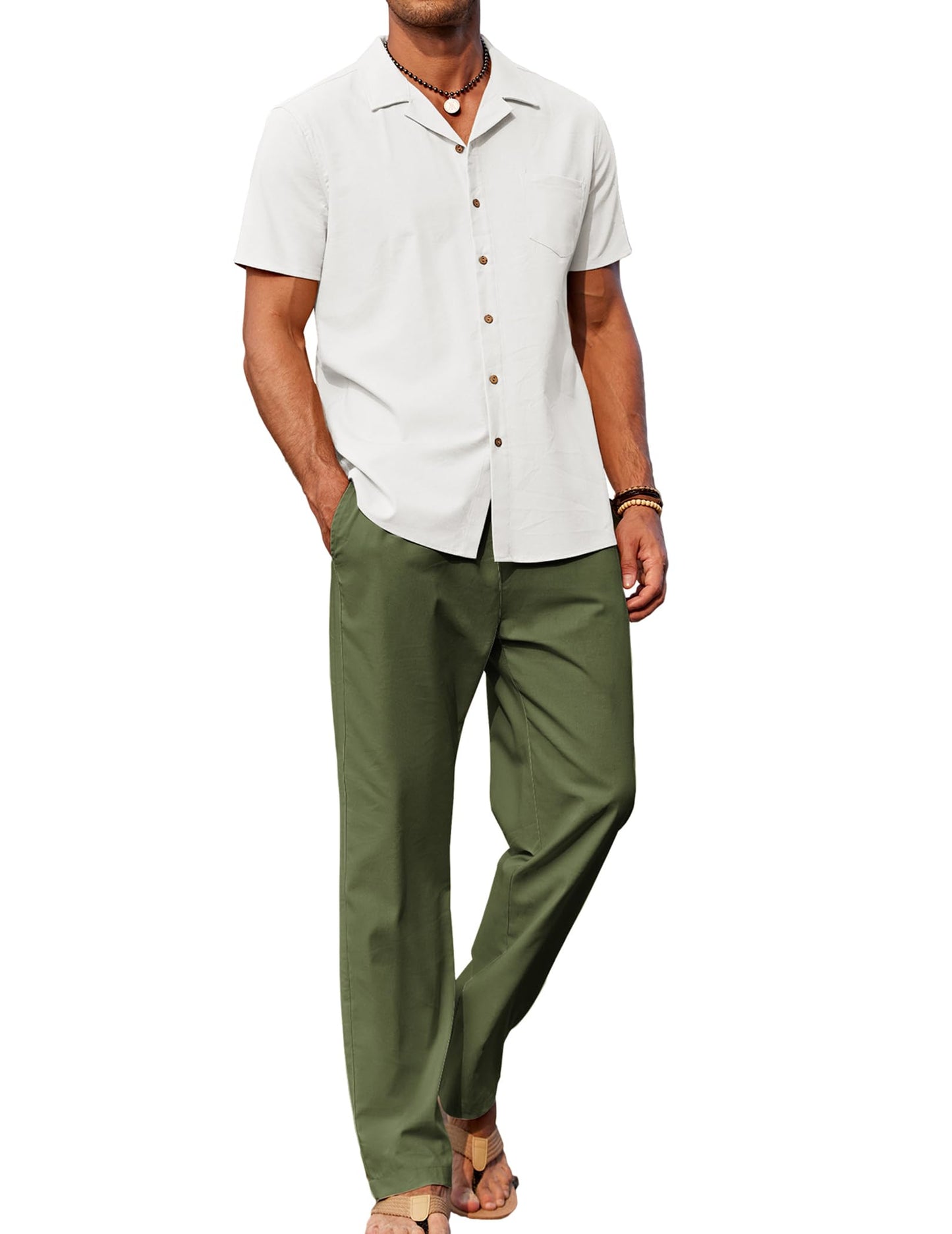 COOFANDY Men's Ilya Casual Sets Beach Outfits 2 Piece