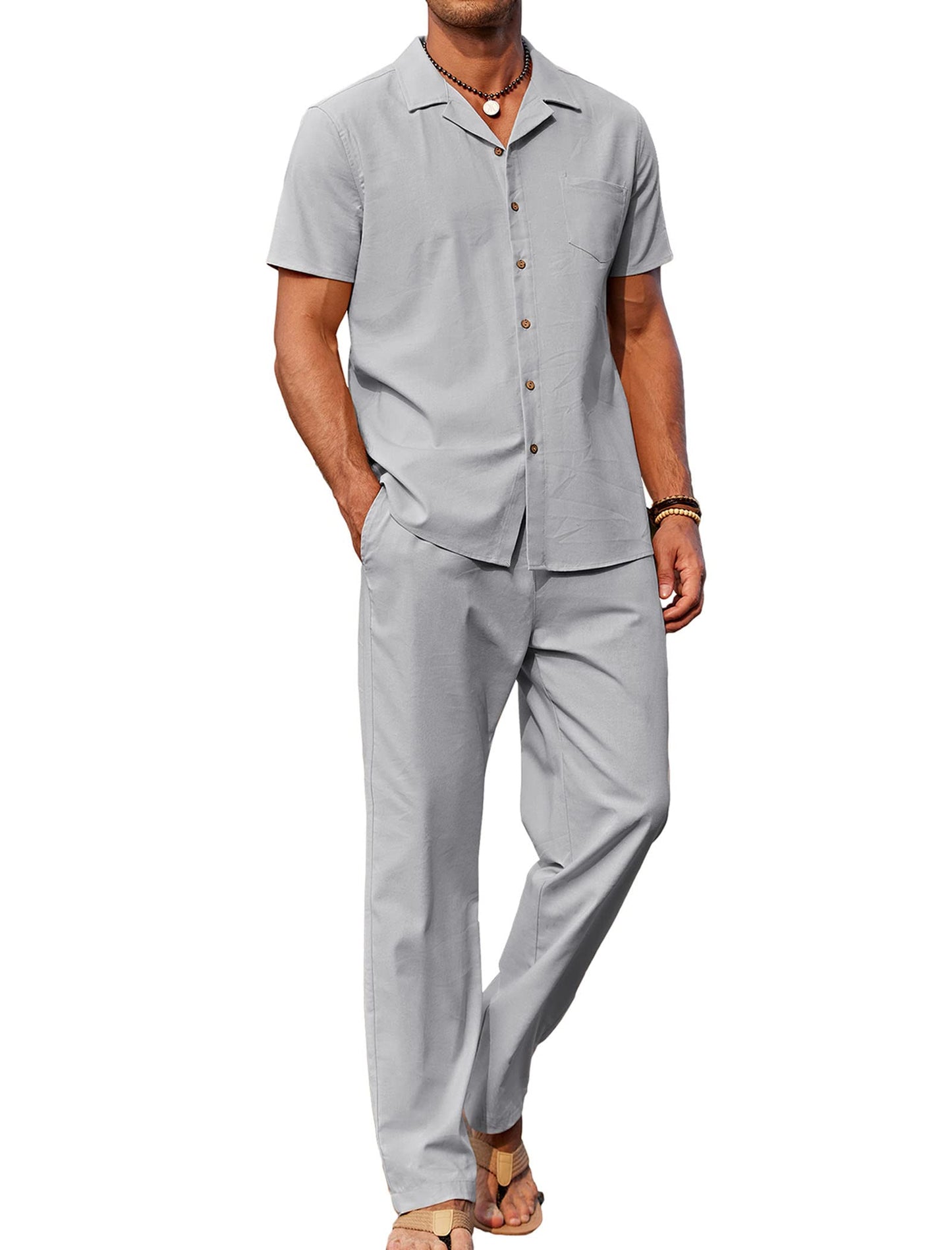 COOFANDY Men's Ilya Casual Sets Beach Outfits 2 Piece