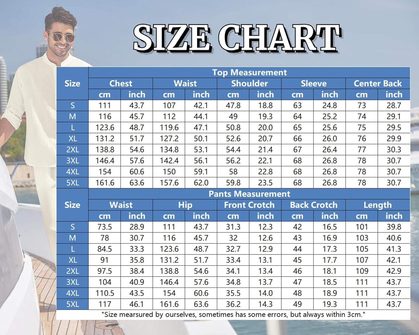COOFANDY Men's 2 Pieces Cotton Linen Set Casual Long Sleeve Henley Shirts Beach Pants With Pockets Summer Yoga Outfits