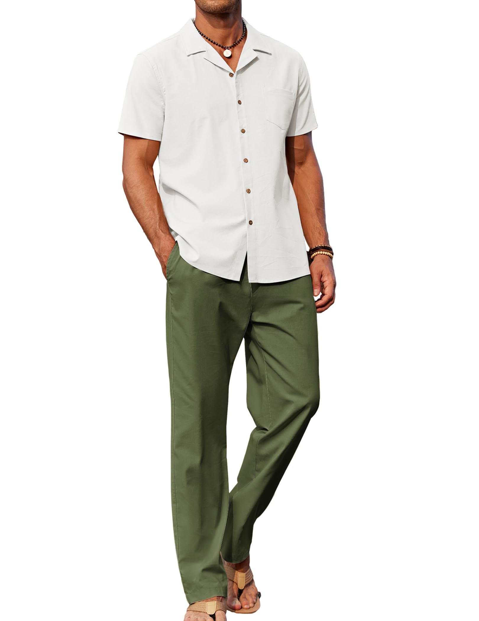 COOFANDY Men's Ilya Casual Sets Beach Outfits 2 Piece