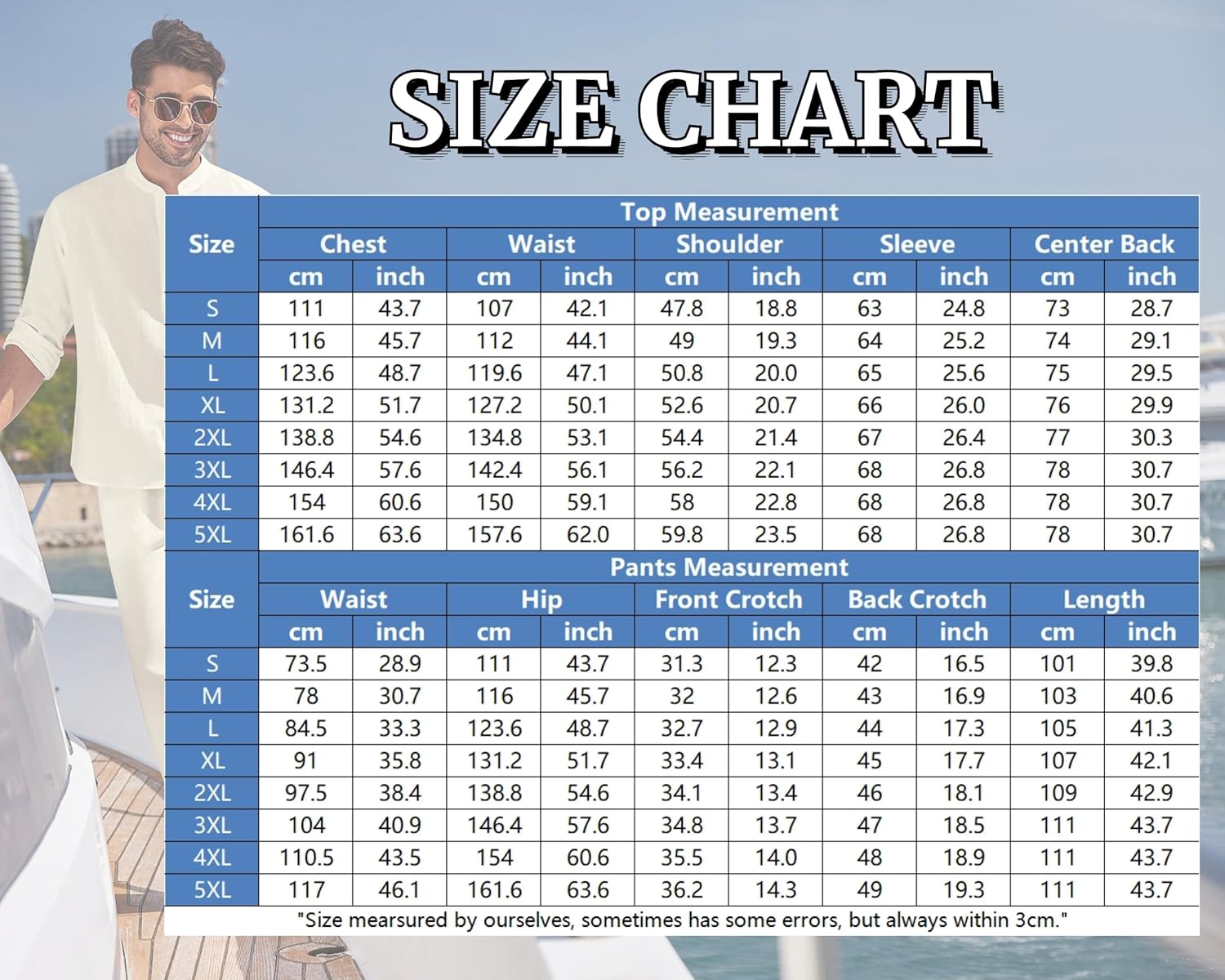 COOFANDY Men's 2 Pieces Cotton Linen Set Casual Long Sleeve Henley Shirts Beach Pants With Pockets Summer Yoga Outfits